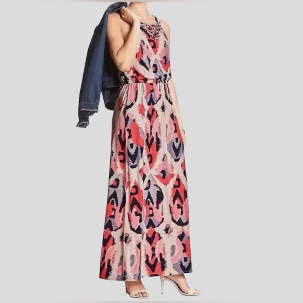 Banana Republic Macrame Halter Maxi Dress Size XS